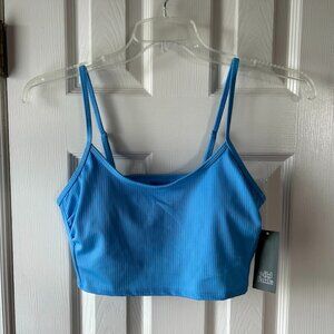 NWT Wild Fable Turquoise Ribbed Active Bra Top Adjustable Straps NWT Size M 8-10